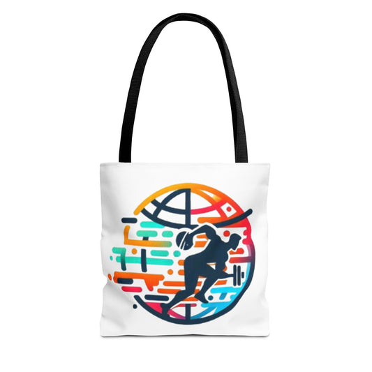 Colorful Sporty Tote Bag for Active Lifestyle, Gym Tote, Yoga Bag, Running, Fitness Gift, Eco-Friendly Shopping Bag